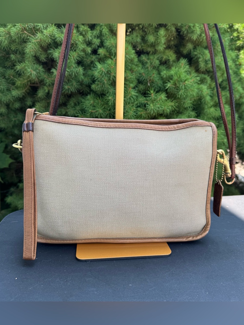 RARE Coach Vintage Basic Bag in Twill and Leather